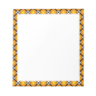 Luminous Golden Dots Black White Lattice Pattern Notepad