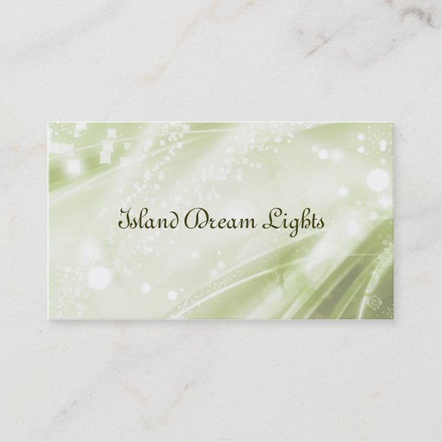 luminous green business card (Front)