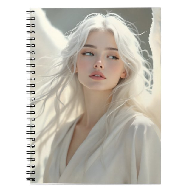 Luminous Guardian – Angel of Silver Dawn Notebook (Front)