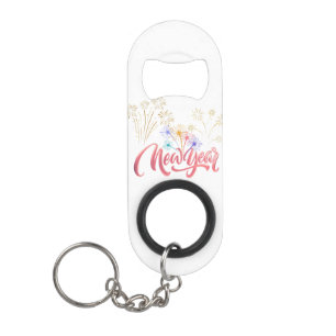 Luminous Happy New Year Keychain Bottle Opener