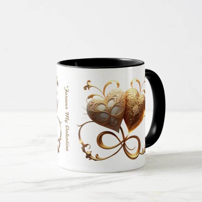 "Luminous Hearts Touch" Mug (Front Right)