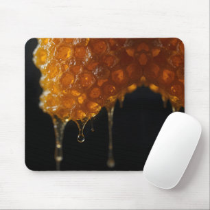 Luminous Honeycomb Macro with Falling Droplet Mouse Pad
