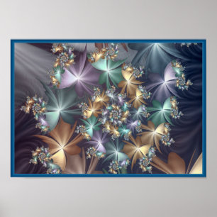 luminous julia spirals poster