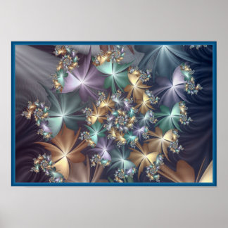 luminous julia spirals poster