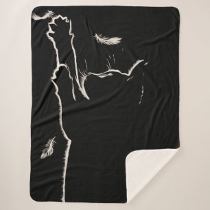 Luminous kitty sherpa blanket