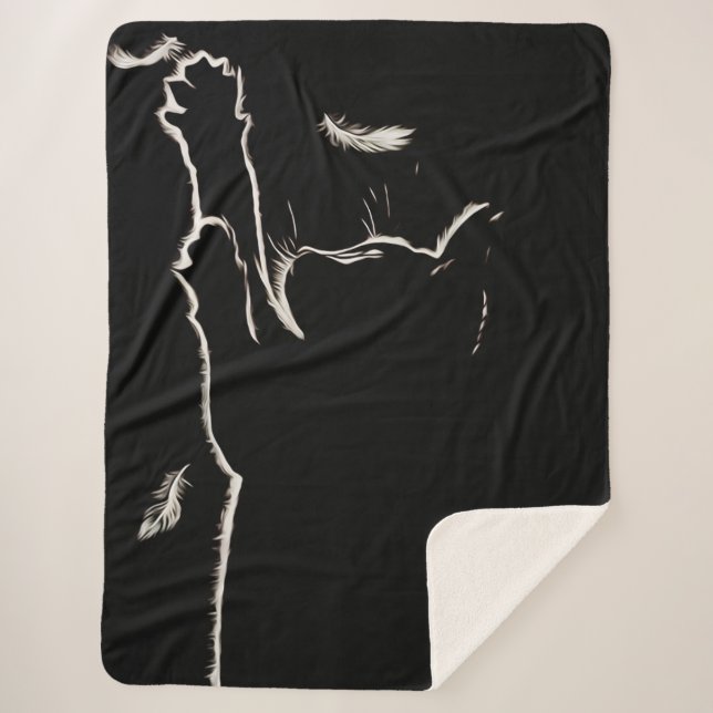 Luminous kitty sherpa blanket (Front)