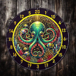 Luminous Lagoon Octopus Dartboard