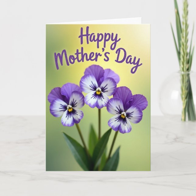 Luminous Mothers Day Flower Card (Front)