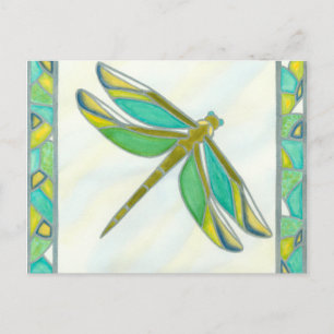 Luminous Pastel Dragonfly by Vanna Lam Postcard