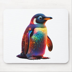 Luminous Penguin Charm Mouse Pad