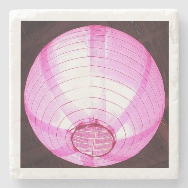 Luminous Pink Stone Coaster (Front)