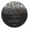 Luminous Platinum Silver Glitter Elegant Sticker