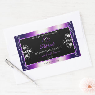Luminous Purple Frame Black Product Labels Jewels