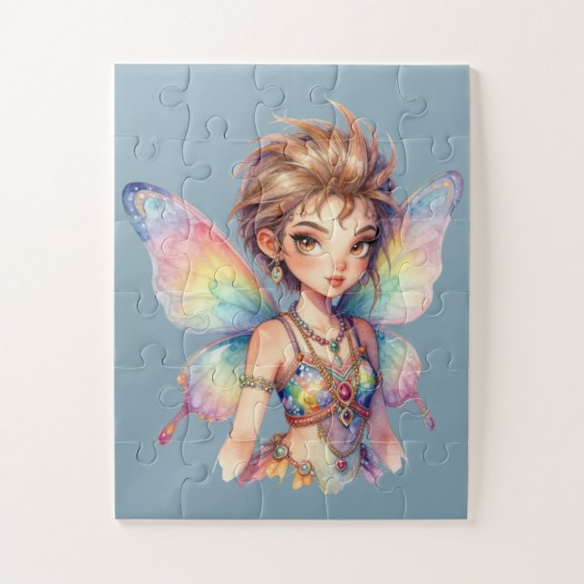 Luminous Rainbow Guardian fairy Jigsaw Puzzle (Vertical)