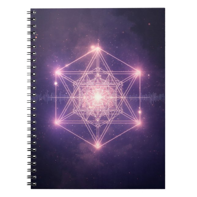 Luminous Sacred Geometry Cosmic Light Notebook (Front)