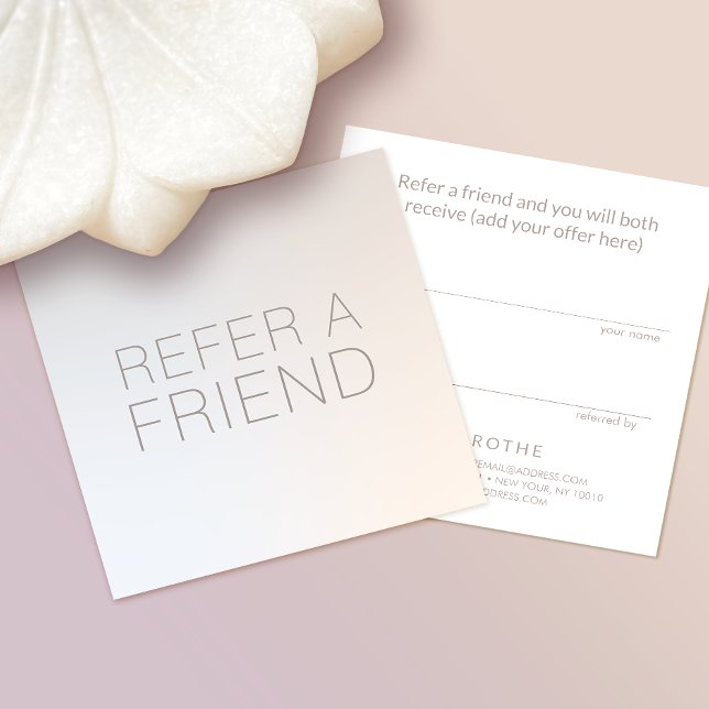 Luminous Silver Salon Spa Customer Referral Card (Creator Uploaded)