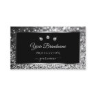 Luminous Silver Sparkle Glitter Diamonds Black