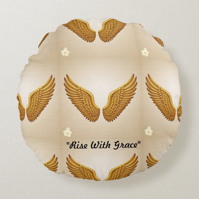 "Luminous Soul" Round Pillow (Front)