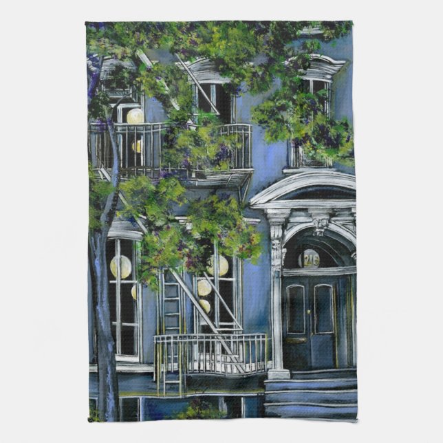 Luminous Spheres from Within Kitchen Towel (Vertical)