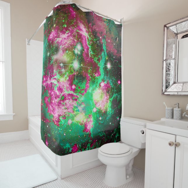 Luminous Star Field Shower Curtain (In Situ)