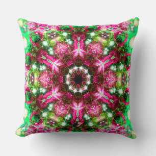 Luminous Stellar Kaleid Throw Pillow