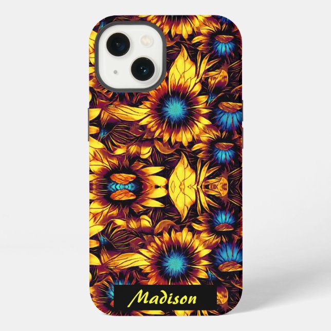 Luminous Sunflowers iPhone Case (Back)