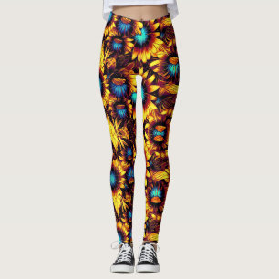 Luminous Sunflowers Leggings