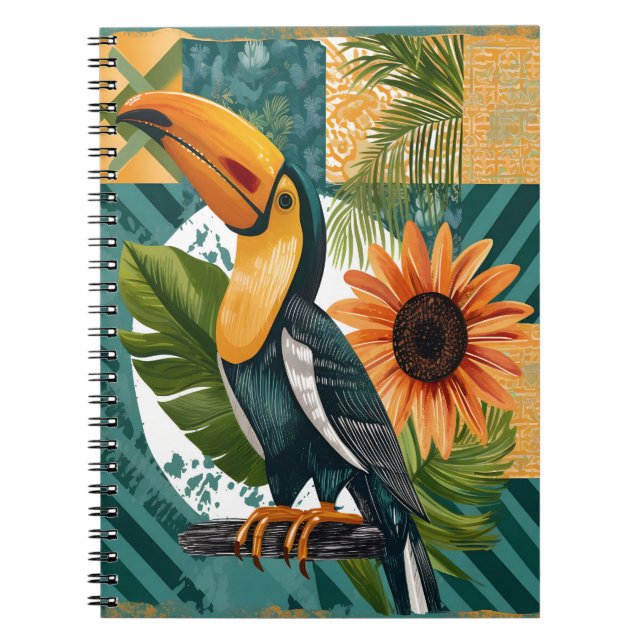 Luminous Tukan in tropical harmony Notebook (Front)