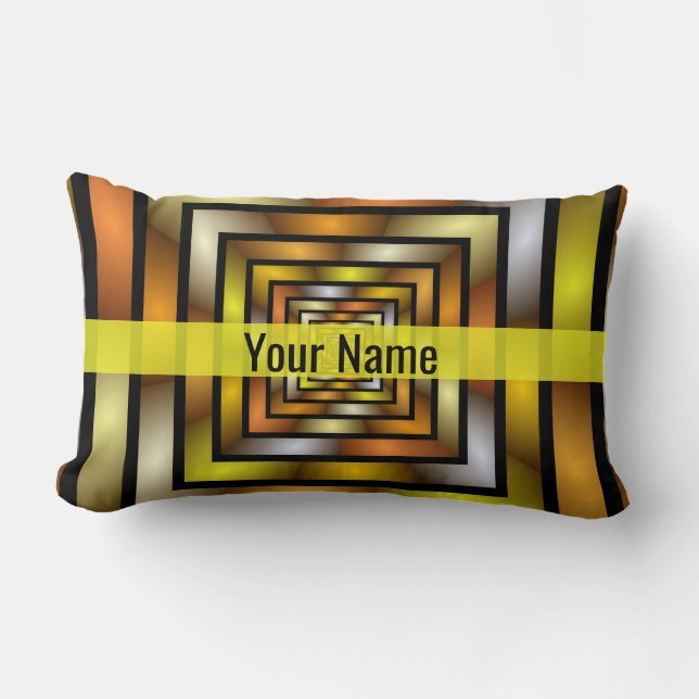 Luminous Tunnel Colourful Graphic Art Pattern Name Lumbar Pillow (Front)