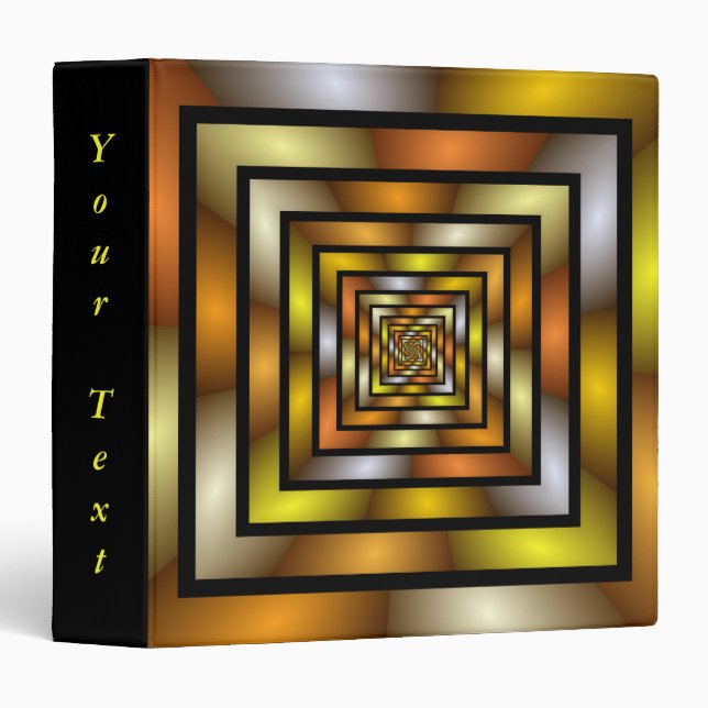 Luminous Tunnel Colourful Graphic Fractal Text Binder (Front/Spine)