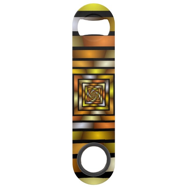 Luminous Tunnel Colourful Trippy Fractal Graphic Bar Key (Front)