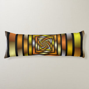 Luminous Tunnel Colourful Trippy Fractal Graphic Body Pillow