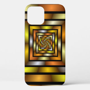 Luminous Tunnel Colourful Trippy Fractal Graphic iPhone 12 Pro Case