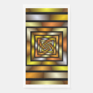 Luminous Tunnel Colourful Trippy Fractal Graphic Napkin