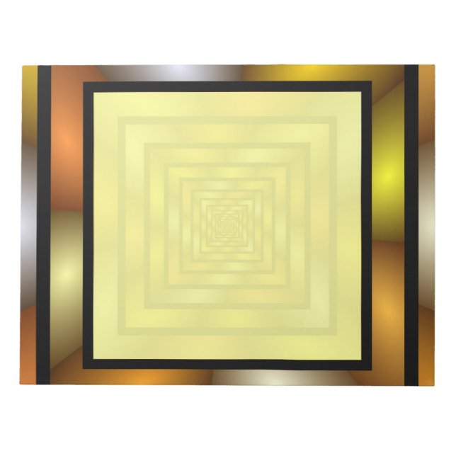 Luminous Tunnel Colourful Trippy Fractal Graphic Notepad (Front)