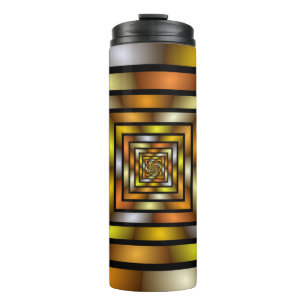 Luminous Tunnel Colourful Trippy Fractal Graphic Thermal Tumbler