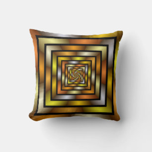 Luminous Tunnel Colourful Trippy Fractal Graphic Throw Pillow