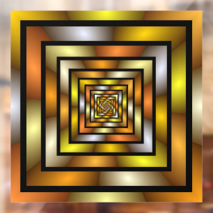 Luminous Tunnel Colourful Trippy Fractal Graphic Window Cling