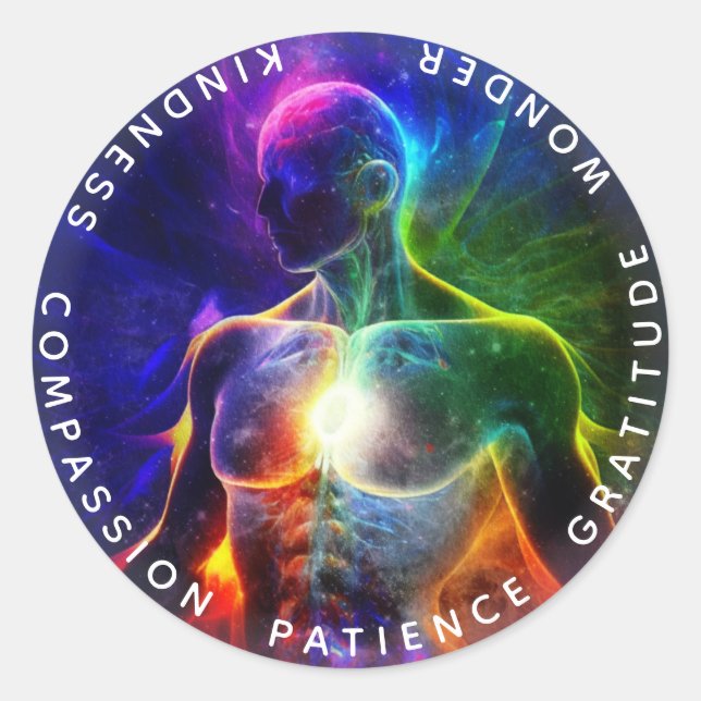 Luminous Warrior | Light Body Classic Round Sticker (Front)