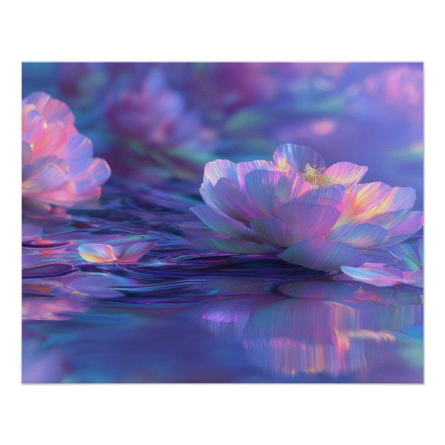 Luminous Water Lilies Poster (Front)