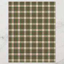Lumjack Plaid Vert Brown Beige papier d'artisanat