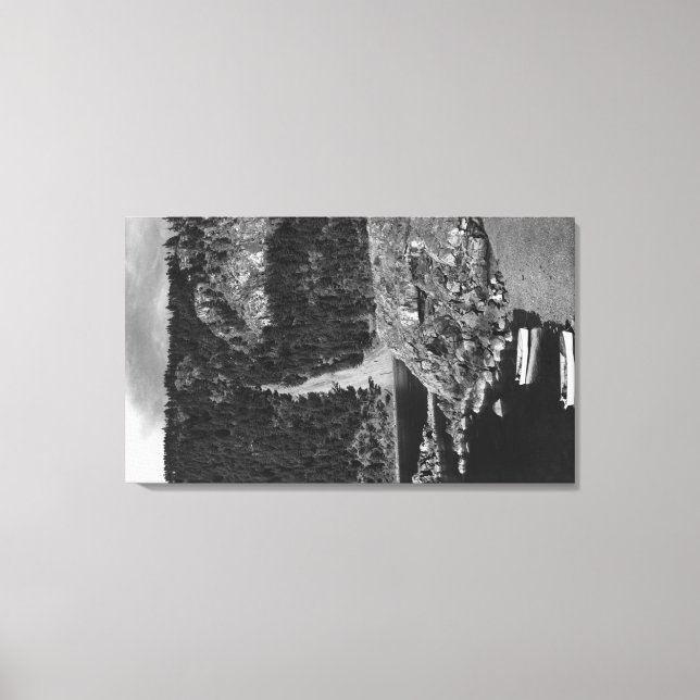 Lummi Island, WA - Lummi Rocks View with Row Canvas Print (Front)