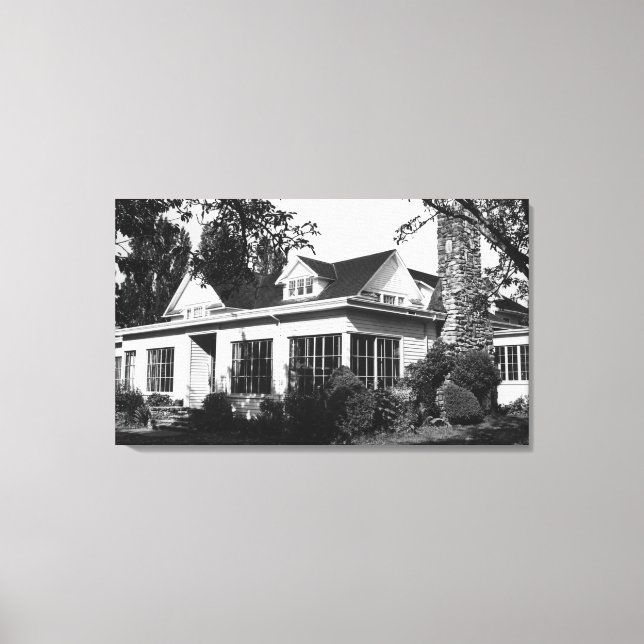 Lummi Island, WA - View Loganita Lodge Photograp Canvas Print (Front)