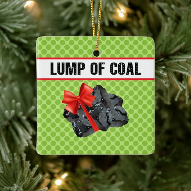 Lump of Coal Christmas Tree Ornament (Tree)