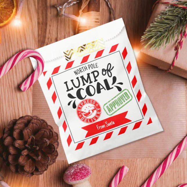 Lump of Coal funny Christmas party secret Santa Favour Bag (Creator Uploaded)