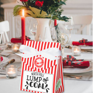 Lump of Coal funny Christmas secret Santa party Fa Favor Box