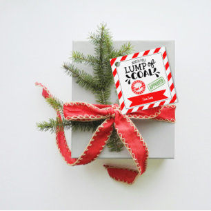 Lump of Coal funny funky Christmas secret Santa Favour Tags