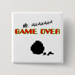 Lump Of Coal-Game Over 2 Inch Square Button