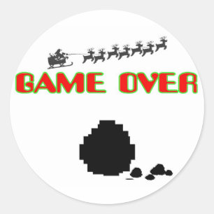 Lump Of Coal-Game Over Classic Round Sticker