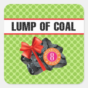 Lump of Coal Innov8tive + Posh Square Sticker